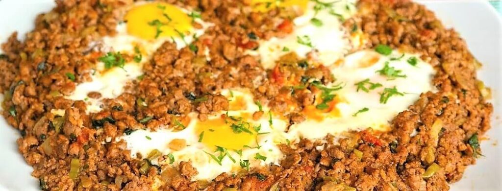 kıymalı omlet
